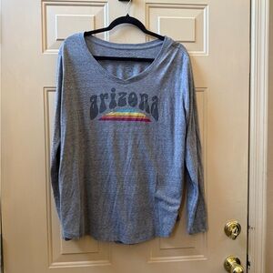 State of Mind Gray Long Sleeve Top with Arizona Graphic